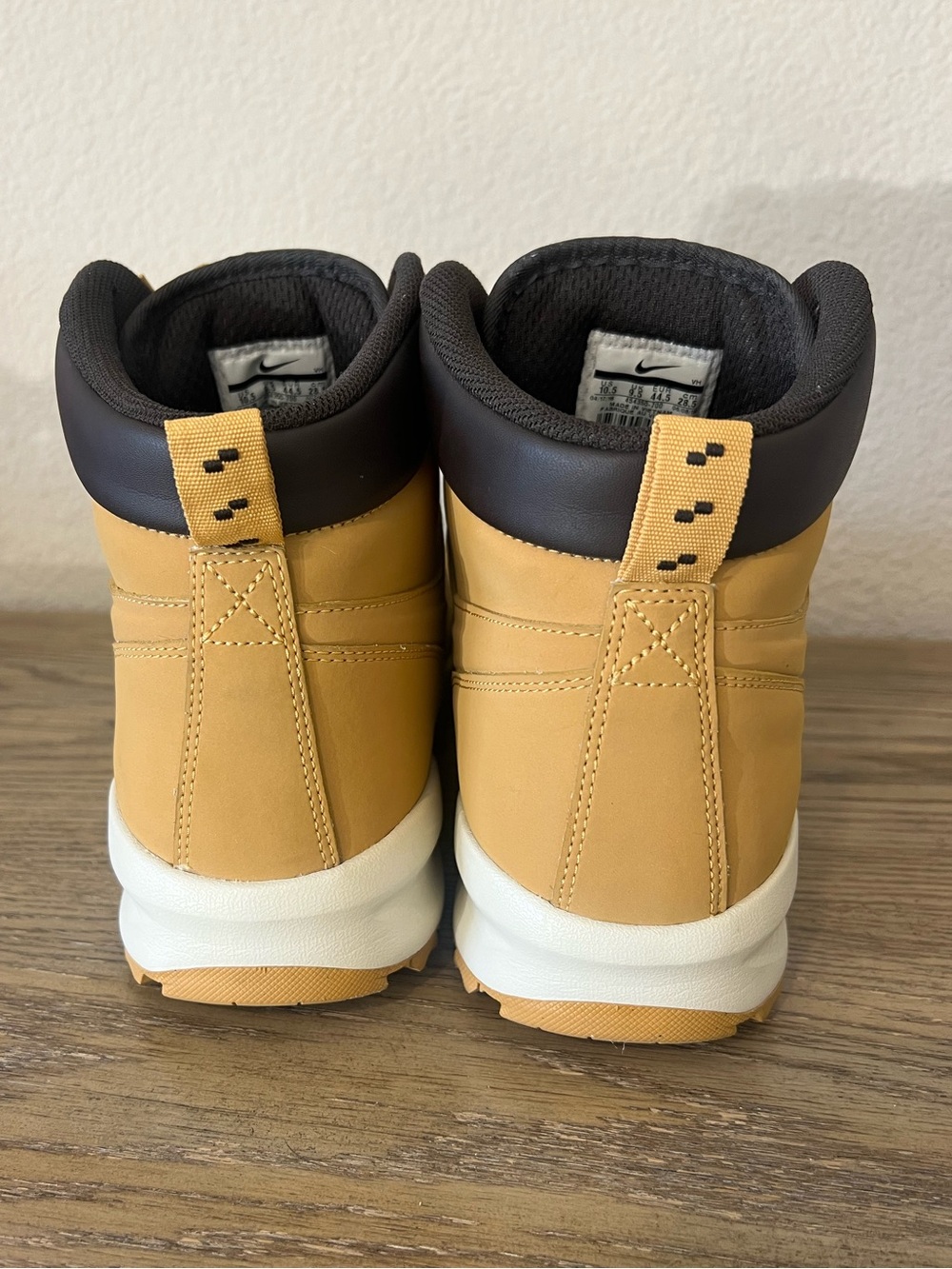 Nike men’s Manoa Leather Boots haystack tan sz 10.5 outdoor workwear hiking - Picture 11 of 14